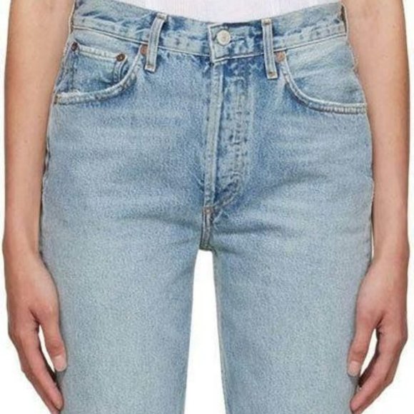 Agolde Riley High-Rise Straight-Leg Jeans - Picture 1 of 5